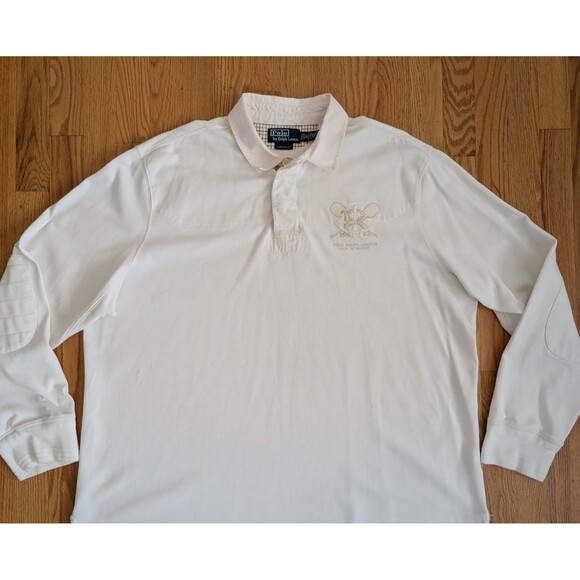 Vintage Polo Ralph Lauren Rugby Style Shirt Tennis Logo Mens 2XL Custom Fit - Picture 4 of 10